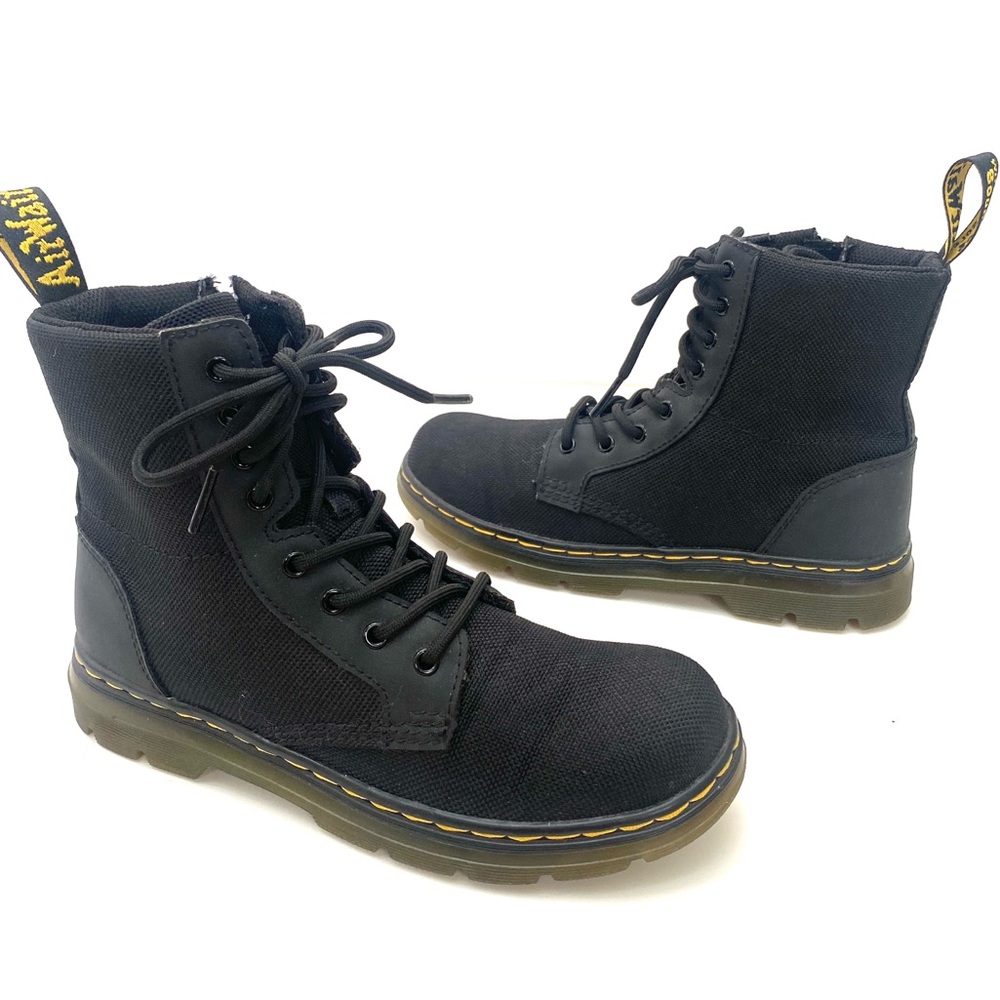 Dr. Martens Big Kid Black Nylon Mesh Combs Jungle Zip Boot
